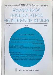 Romanian Review of Political Sciences and International Relations Nr.1 / 2005