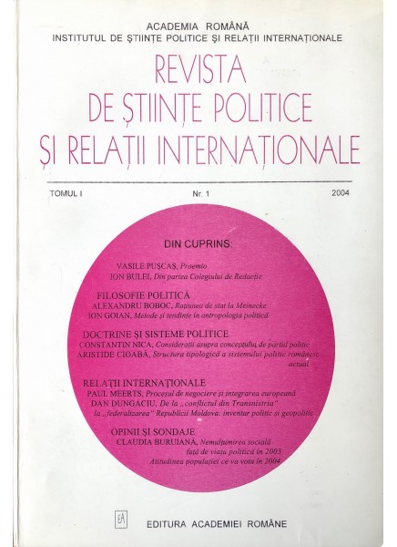 Revista de Științe Politice și Relații Internaționale nr.1 /2004