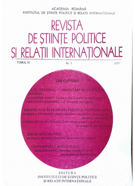 Revista de Științe Politice și Relații Internaționale nr.1 /2007
