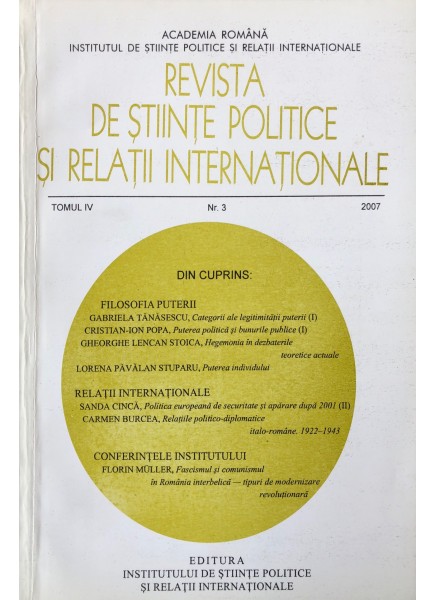 Revista de Științe Politice și Relații Internaționale nr.3 /2007